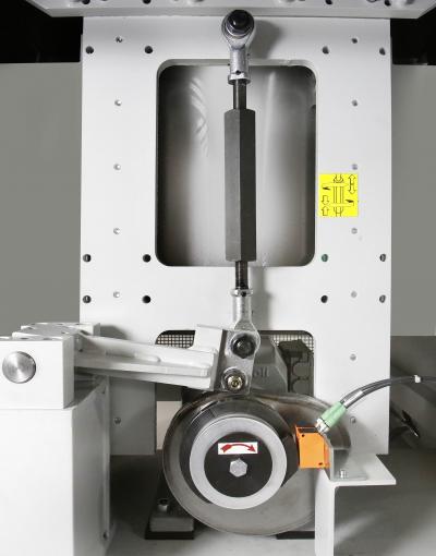 Cam-controlled table stroke via linear guidings